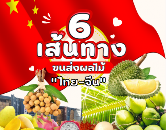 เคลียร์สินค้า -  รู้จัก 6 เส้นทางขนส่งผลไม้ไทยไปจีน